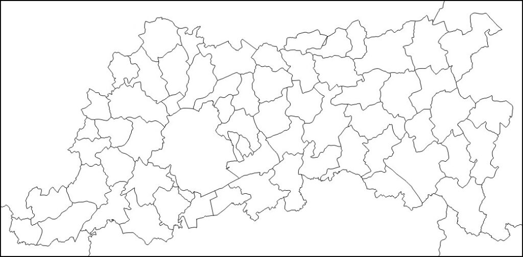 Carte muette de la province du Brabant flamand