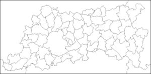 Carte vierge de la province du Brabant flamand