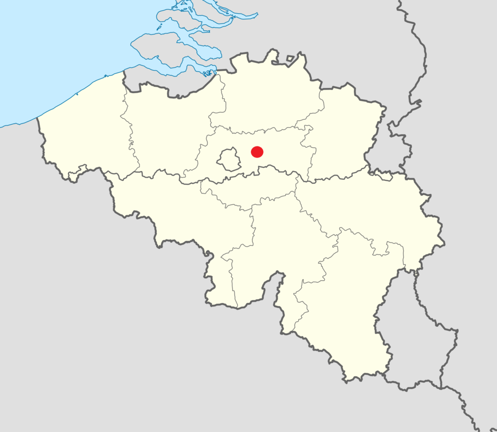 Carte de localisation de la ville de Louvain