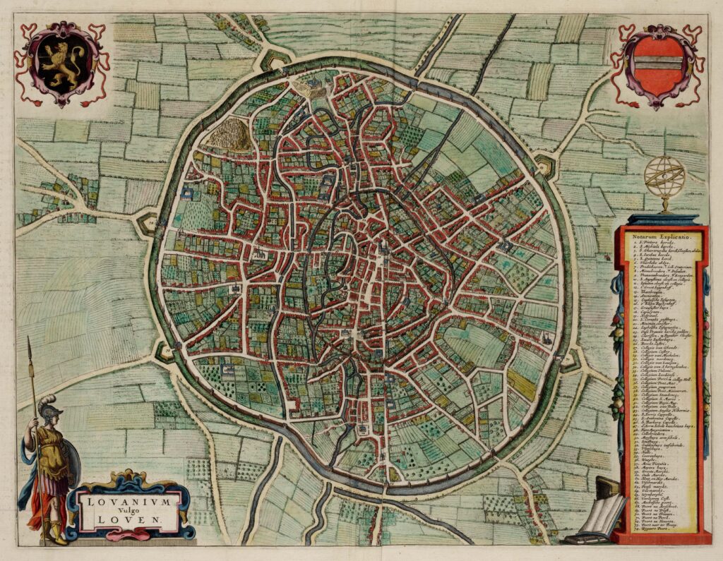 Carte de Louvain en 1649.