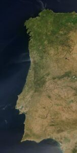 Image satellite du Portugal.