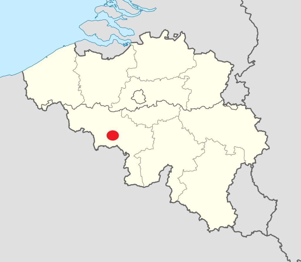 Carte de localisation de la ville de Mons