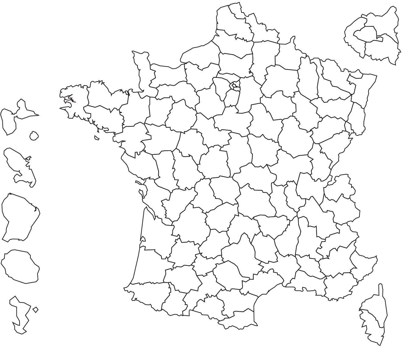 Carte Vierge De La France