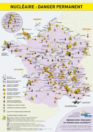 Carte de l’industrie nucléaire en France