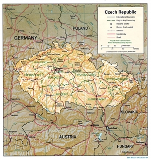 Carte de la Tchéquie