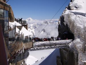 Passerelle aiguille du Midi, Chamonix Mont Blanc.