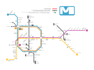 Plan du métro de Bruxelles
