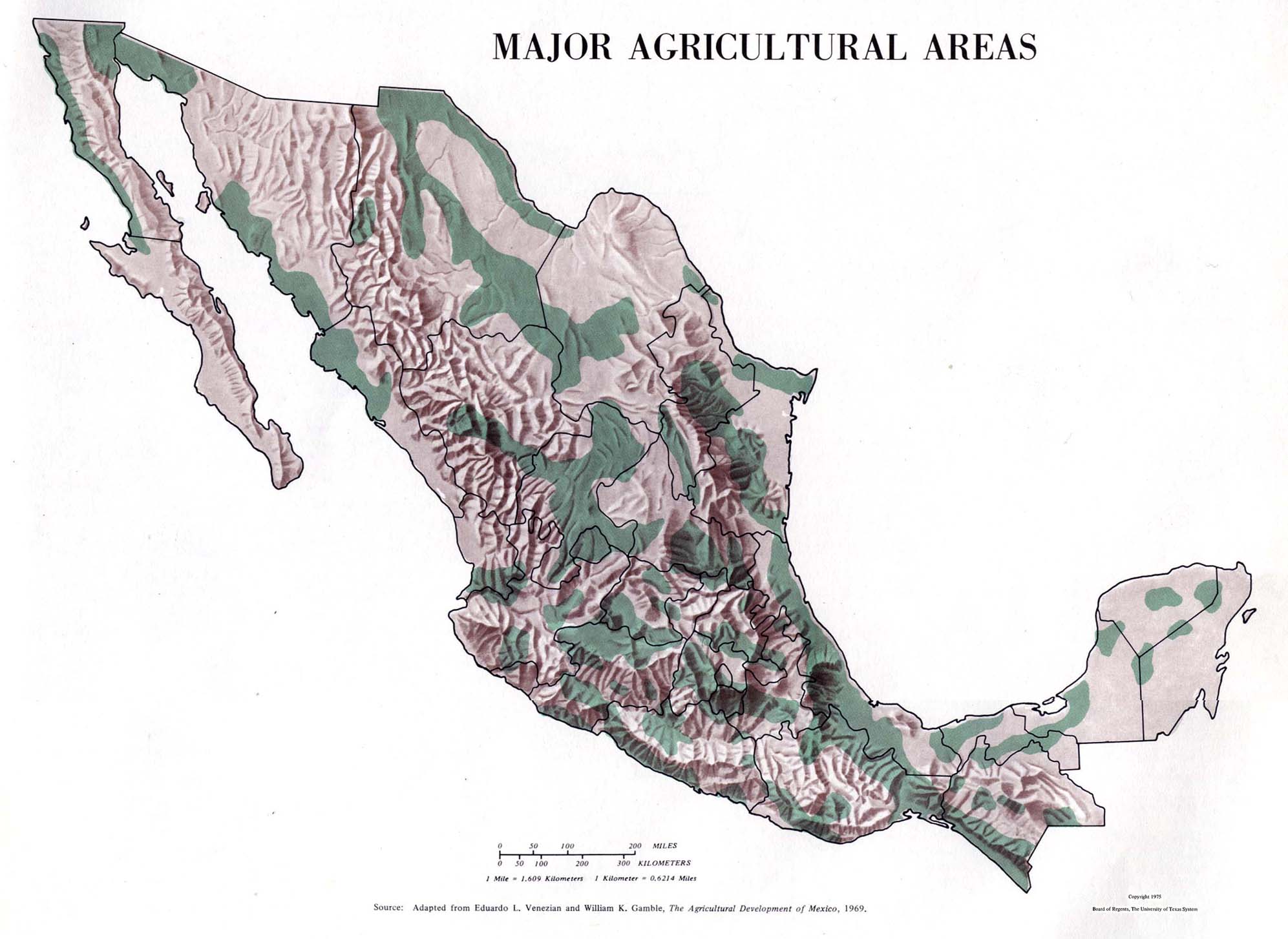 Mexico Major Agricultural Areas - Full size  Gifex