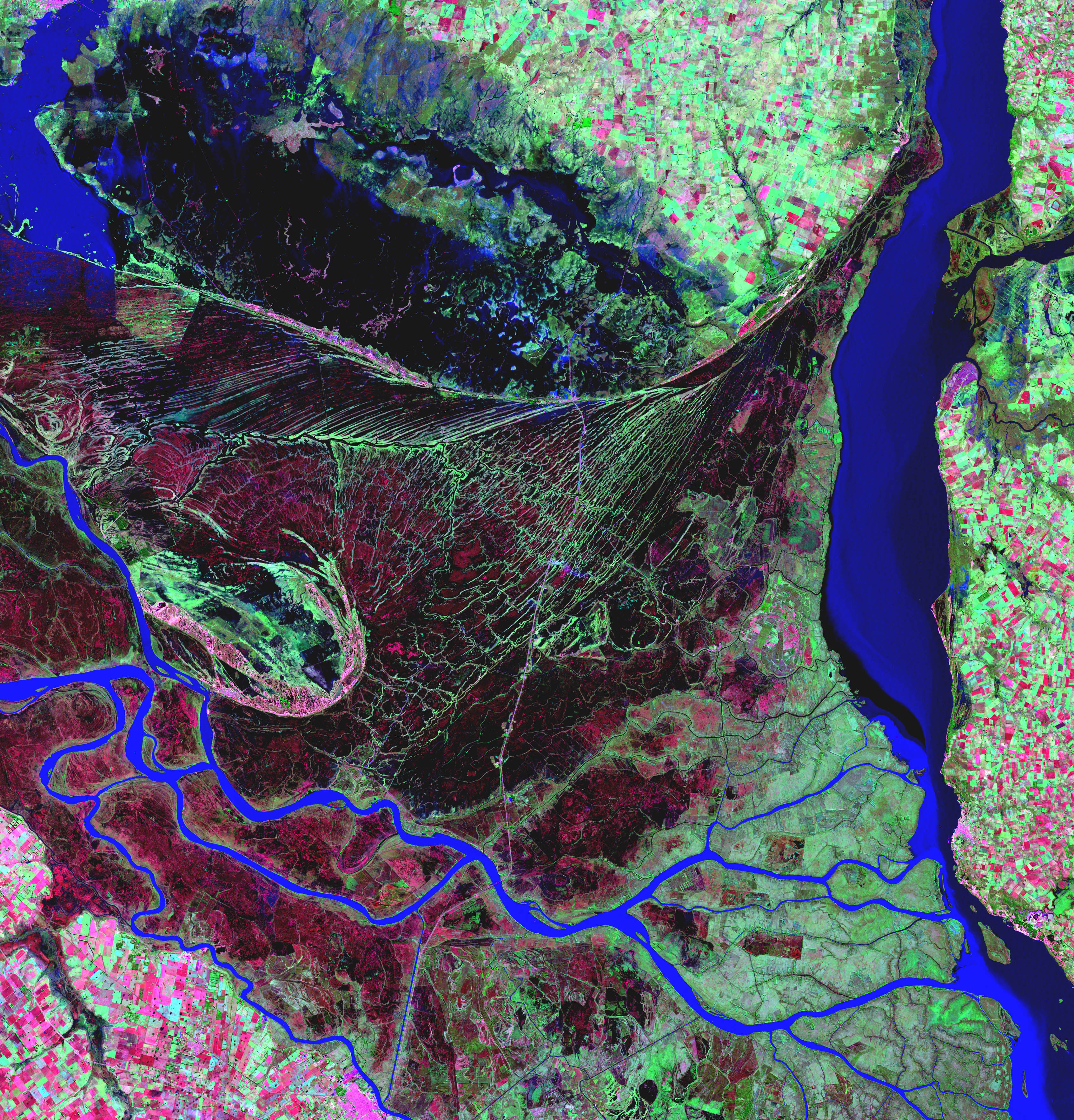 Imagen De Satélite Del Delta Del Río Paraná Ex