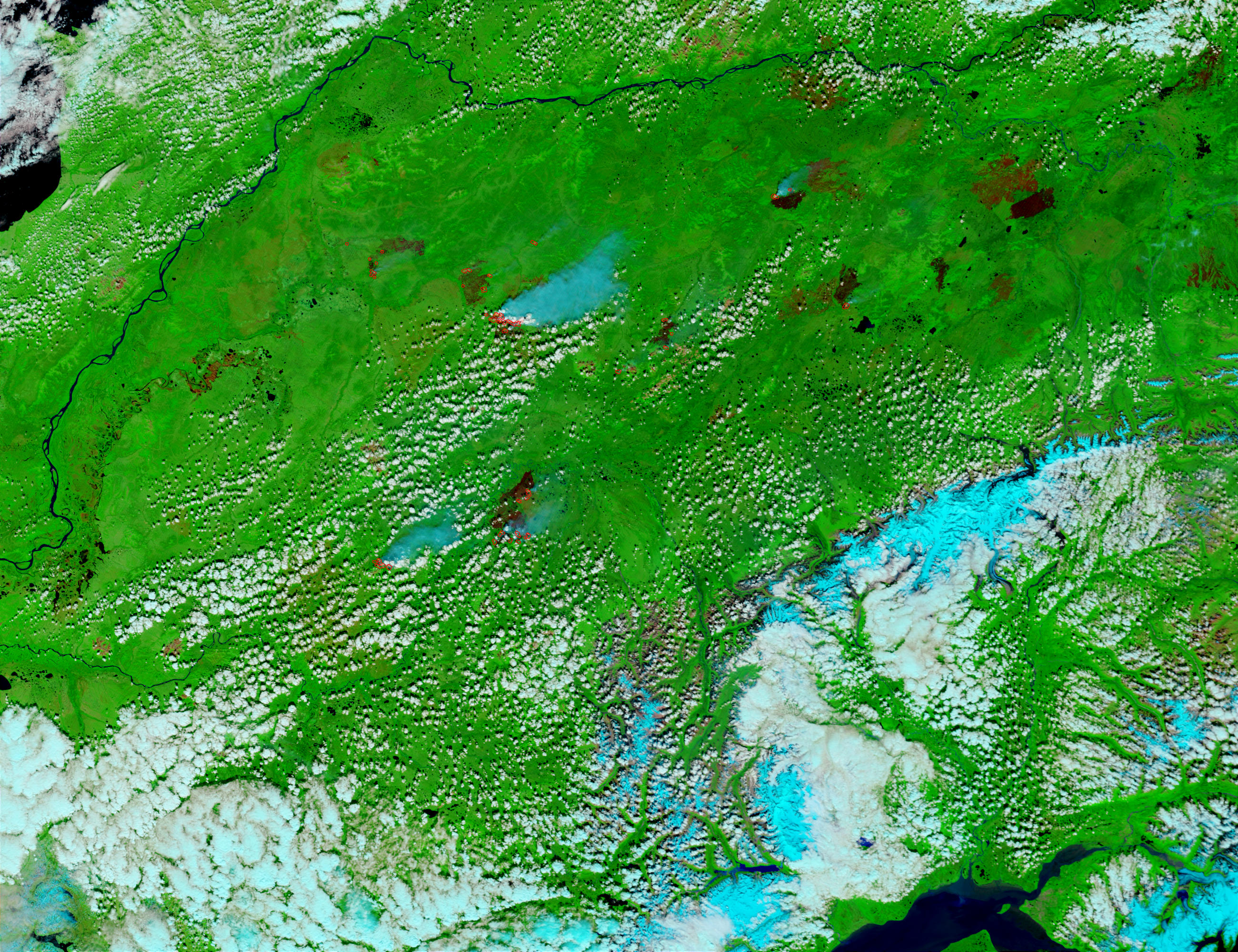 Fires in Central Alaska - Full size | Gifex