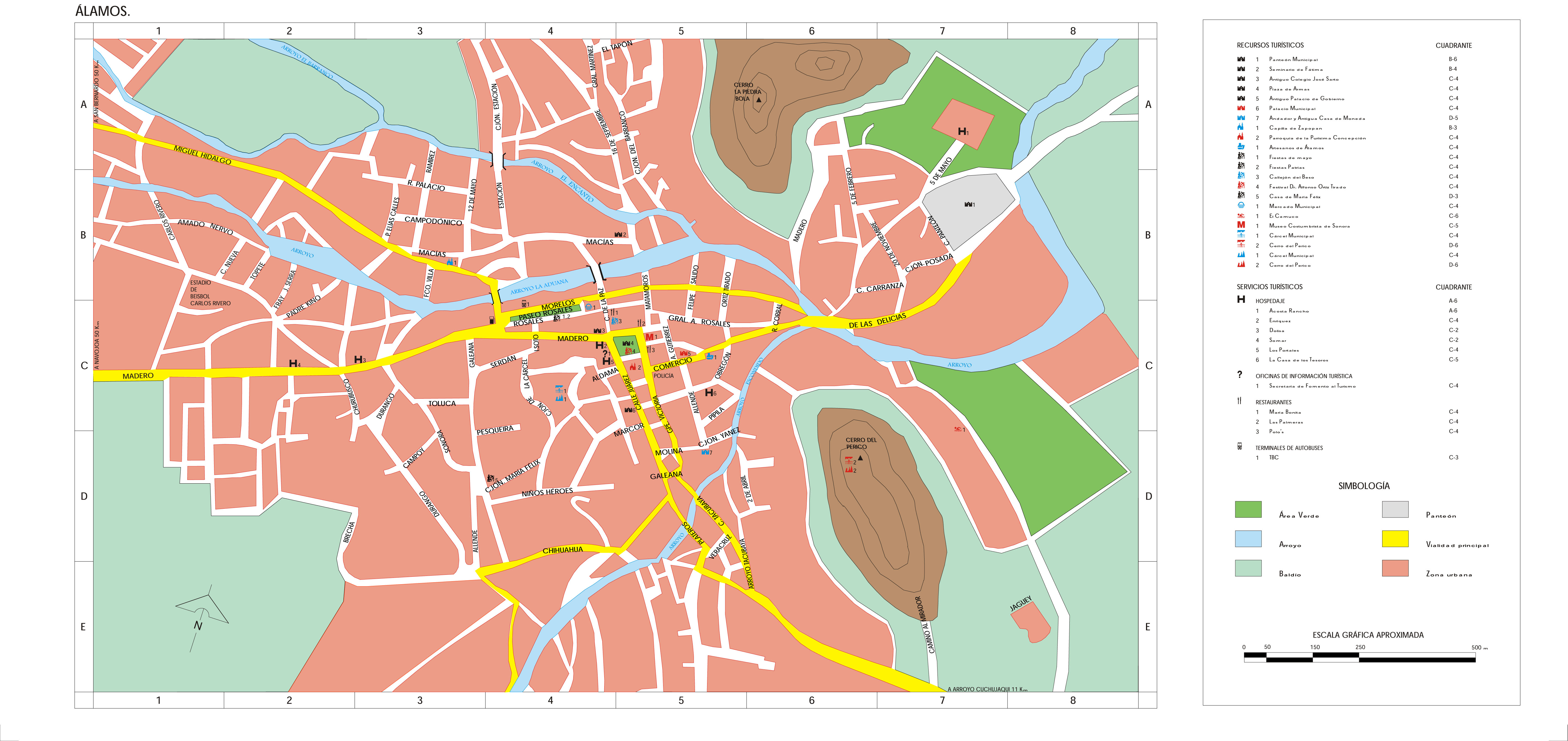 Alamos Sonora Mexico Map