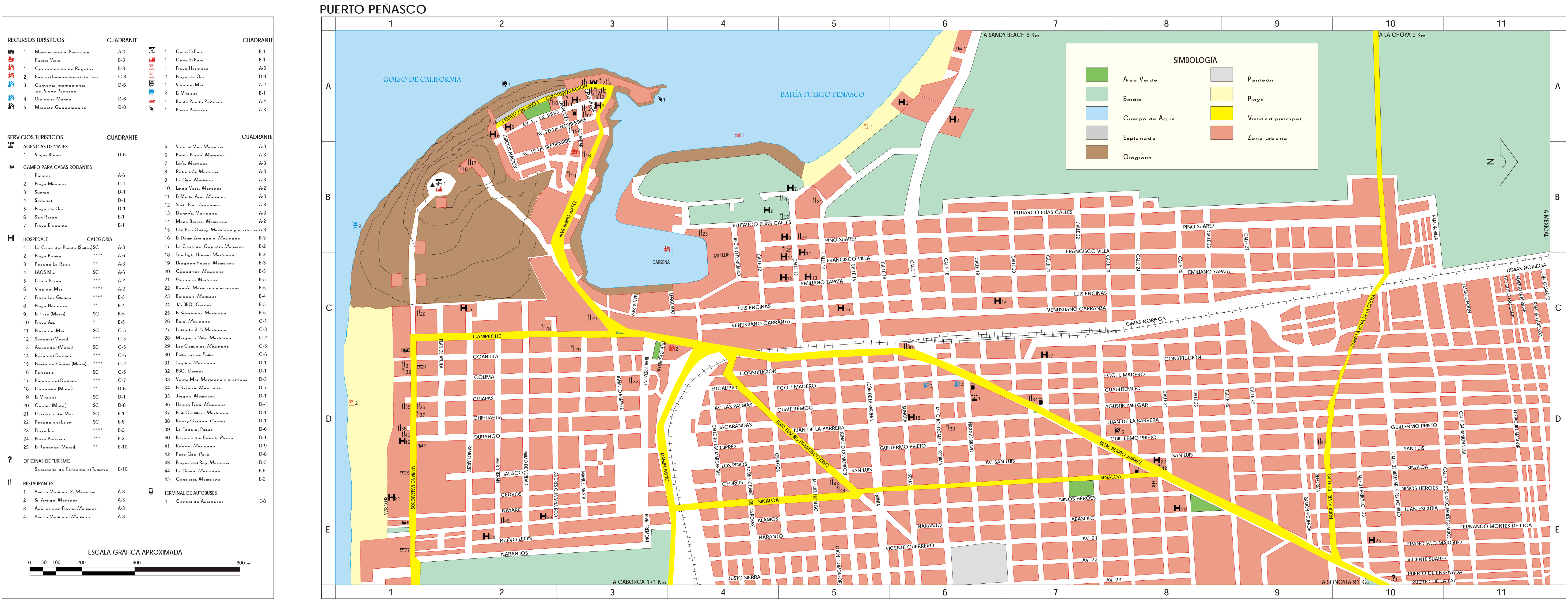 Mapa de Puerto Peñasco - Tamaño completo