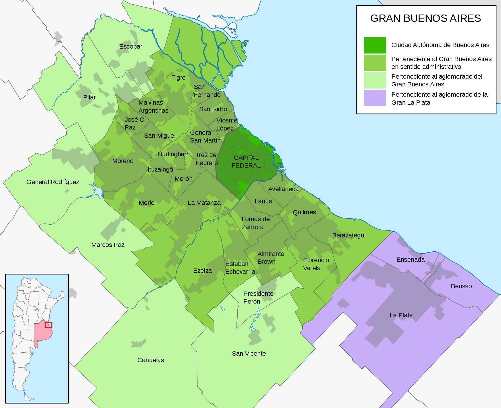 Buenos Aires Districts Map 9479