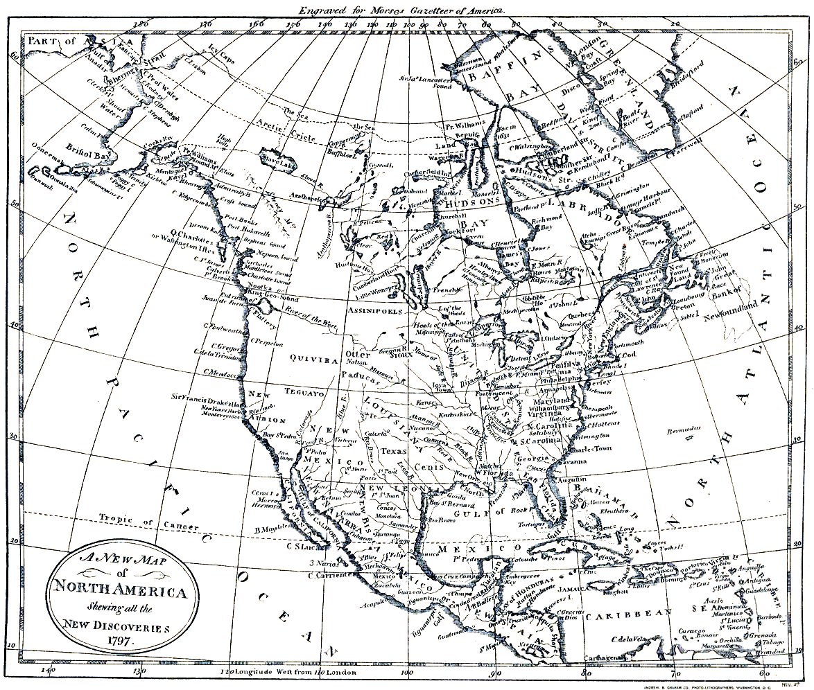 Mapa De América Del Norte 1797 Tamaño Completo Ex 9929