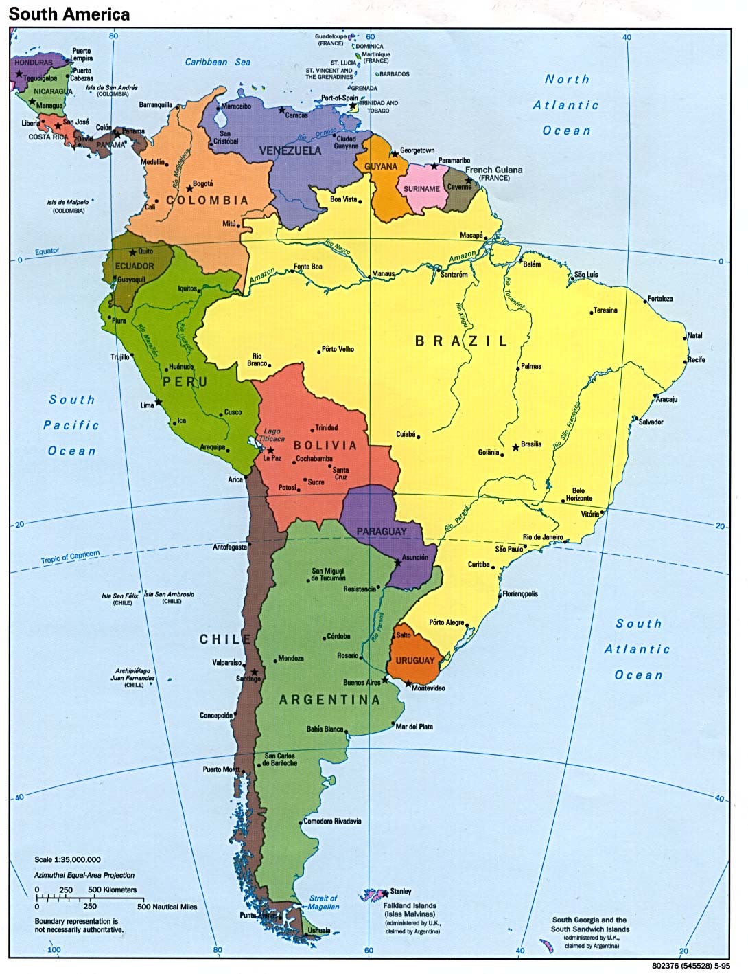 mapa de sudamerica completo Mapa Político de América del Sur   Tamaño completo | Gifex