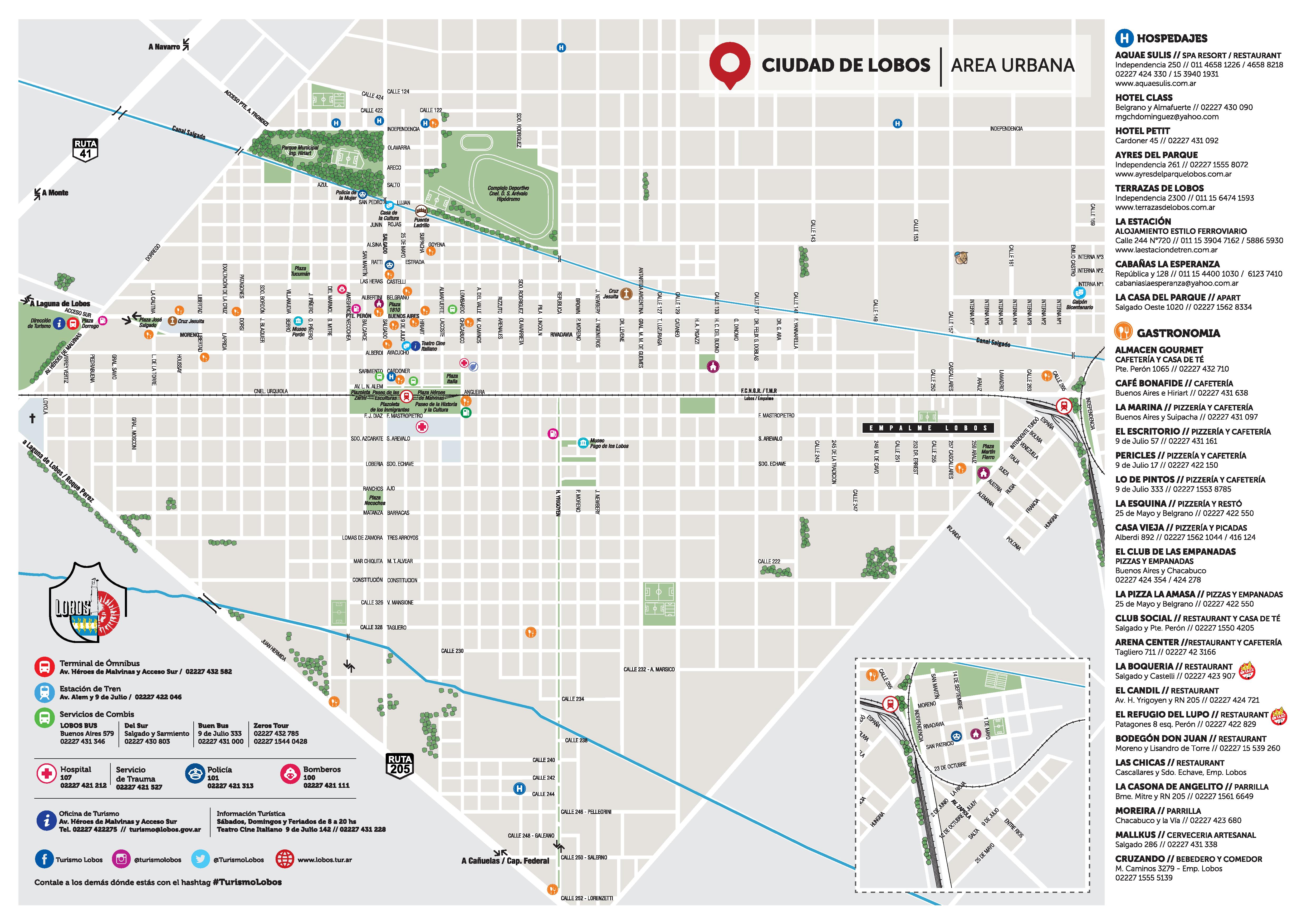Mapa de la ciudad de Lobos, Buenos Aires, Argentina | Gifex