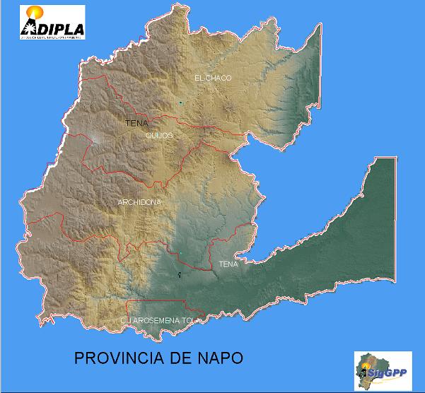 Mapa Físico De Napo Tamaño Completo Ex