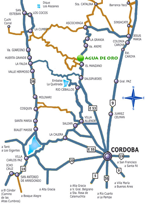 Agua De Oro Map 