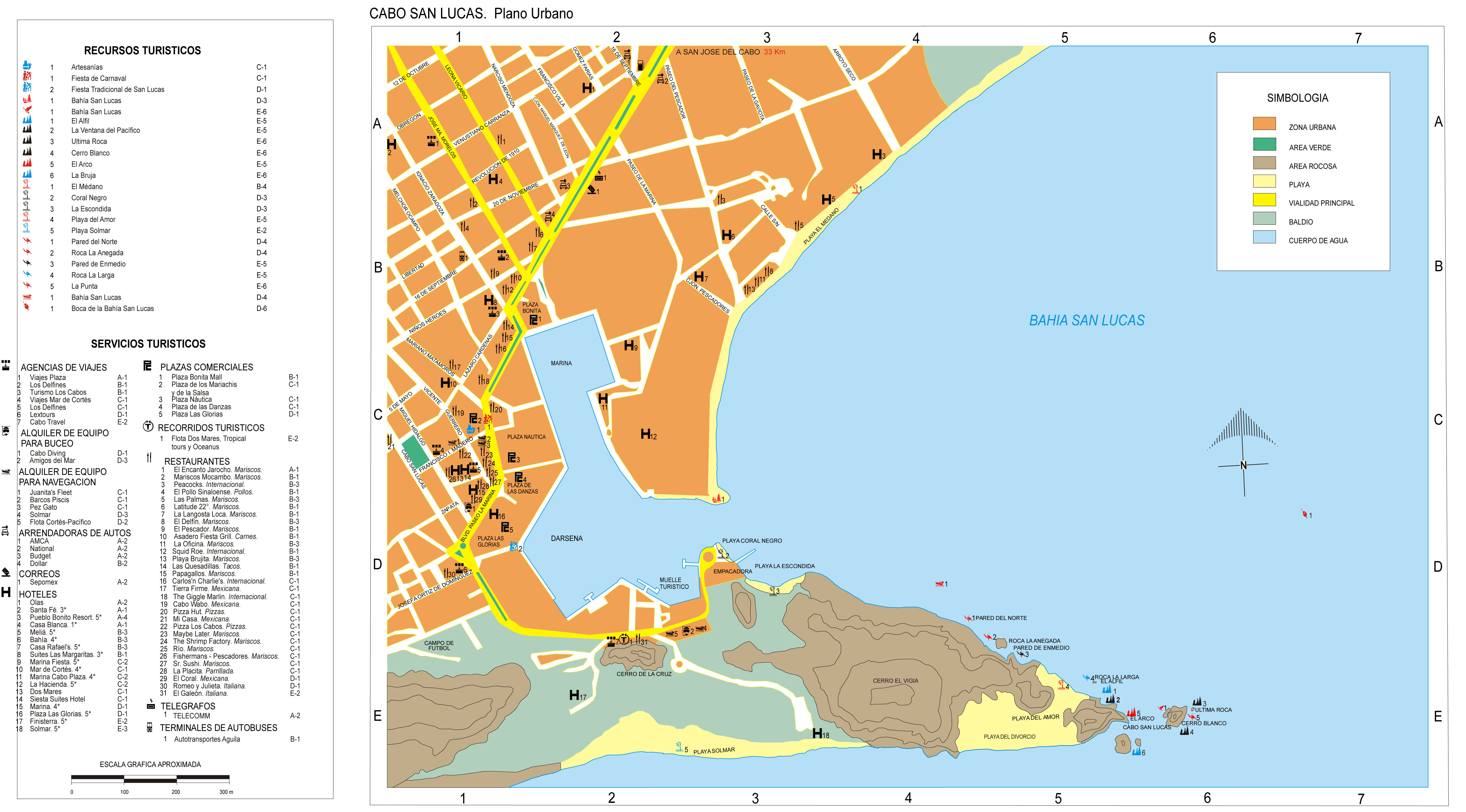 Cabo San Lucas Map Printable