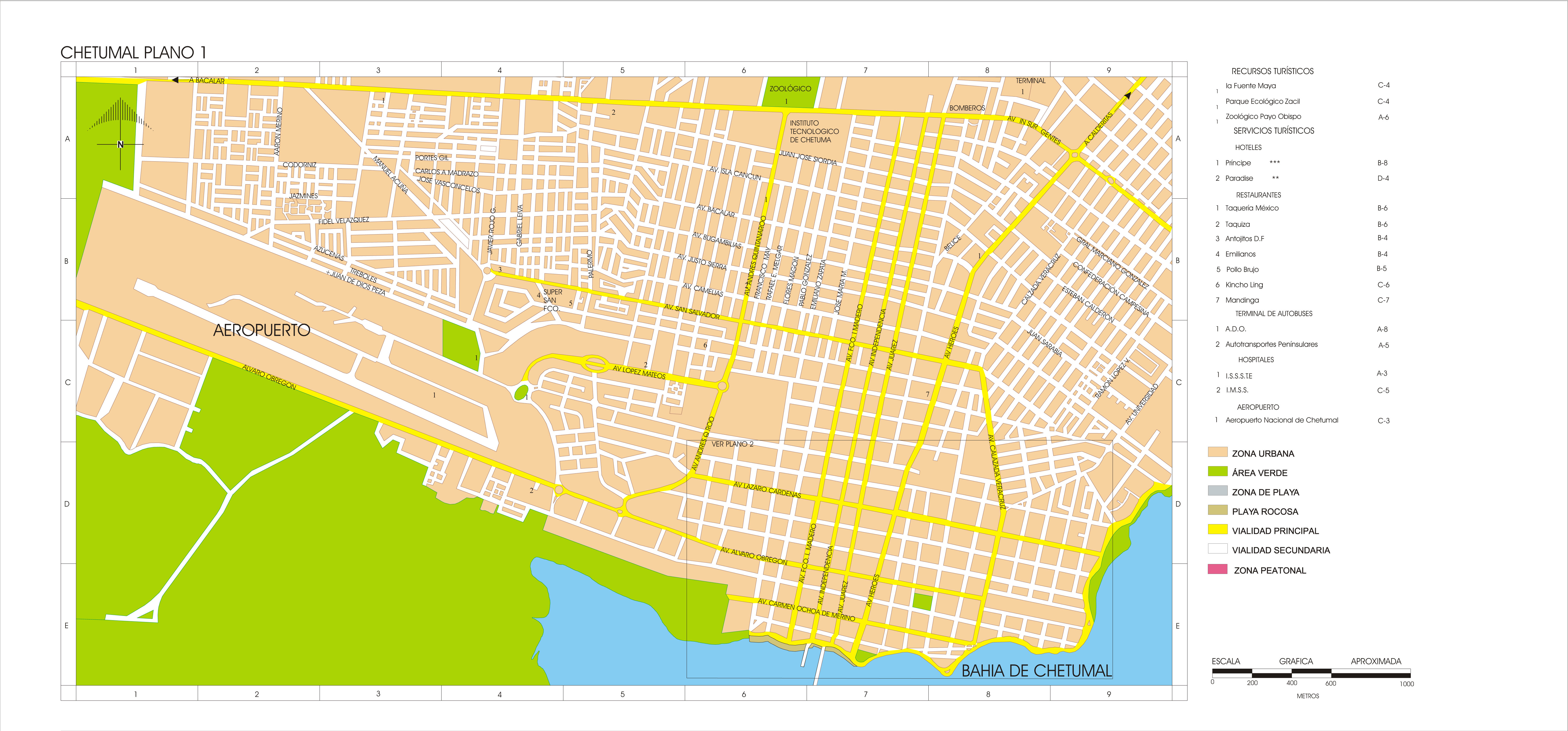 Mapa de Chetumal - Tamaño completo | Gifex