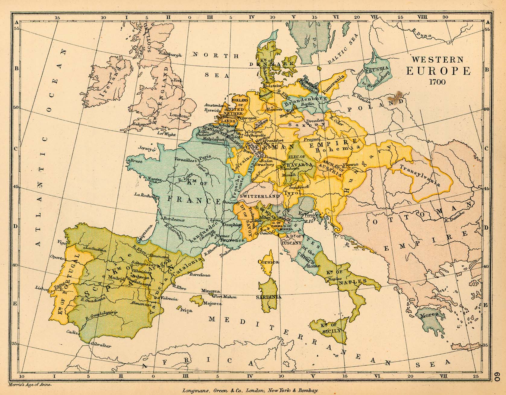 Europa Occidental en 1700 - Tamaño completo | Gifex