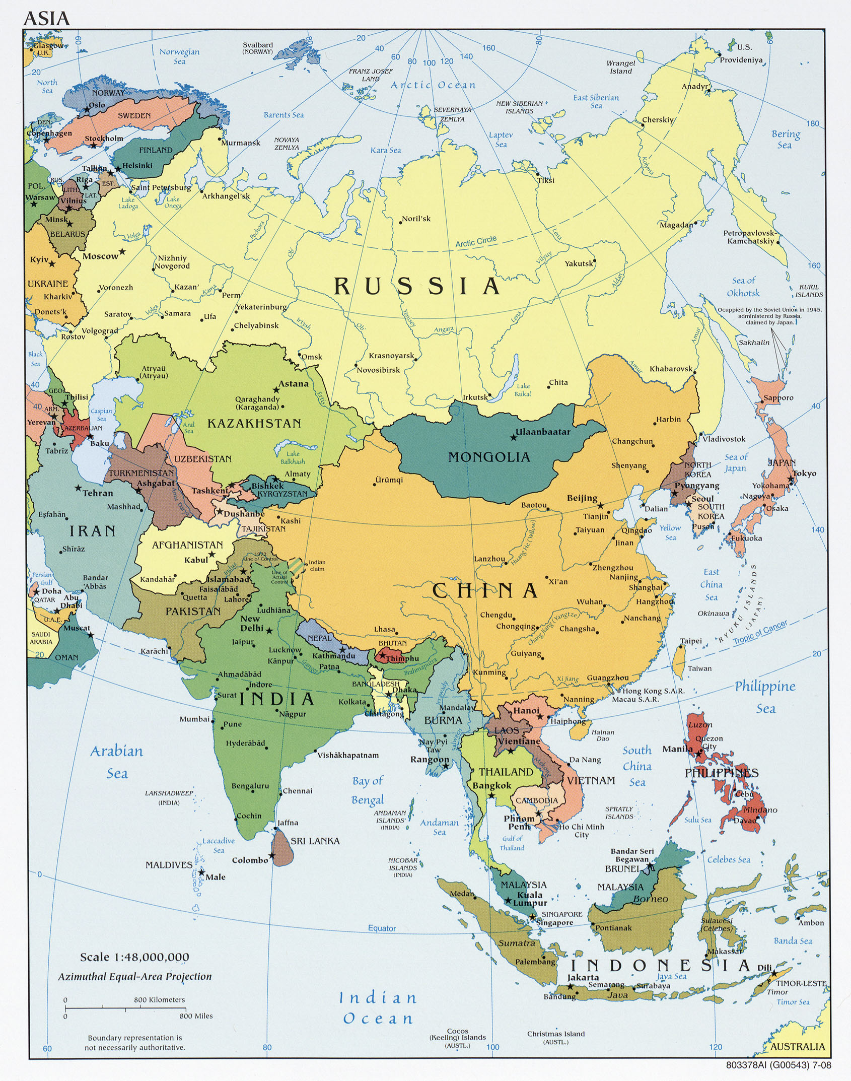 Mapa Asia Politico Completo 5459