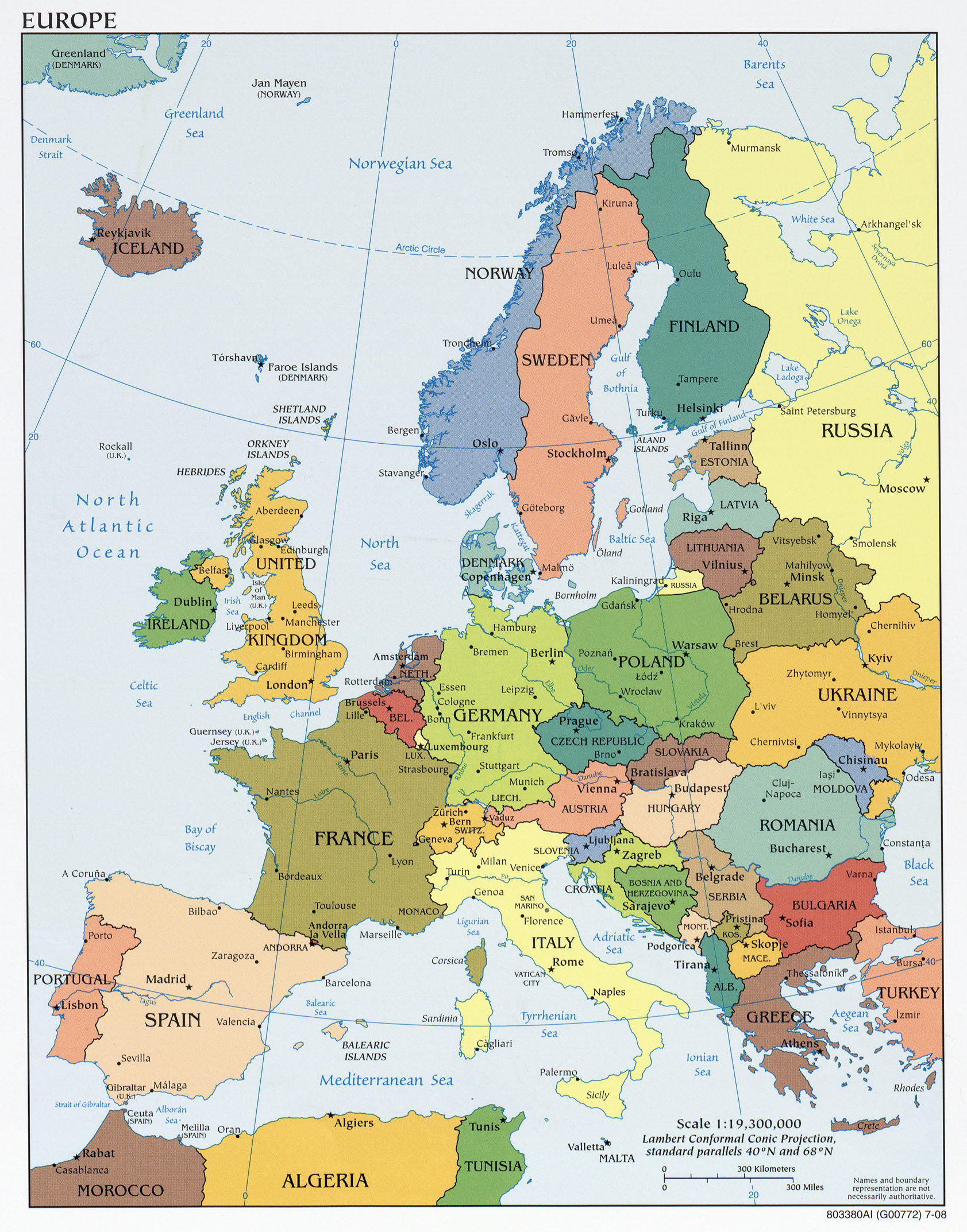 Mapa Politico De Europa 