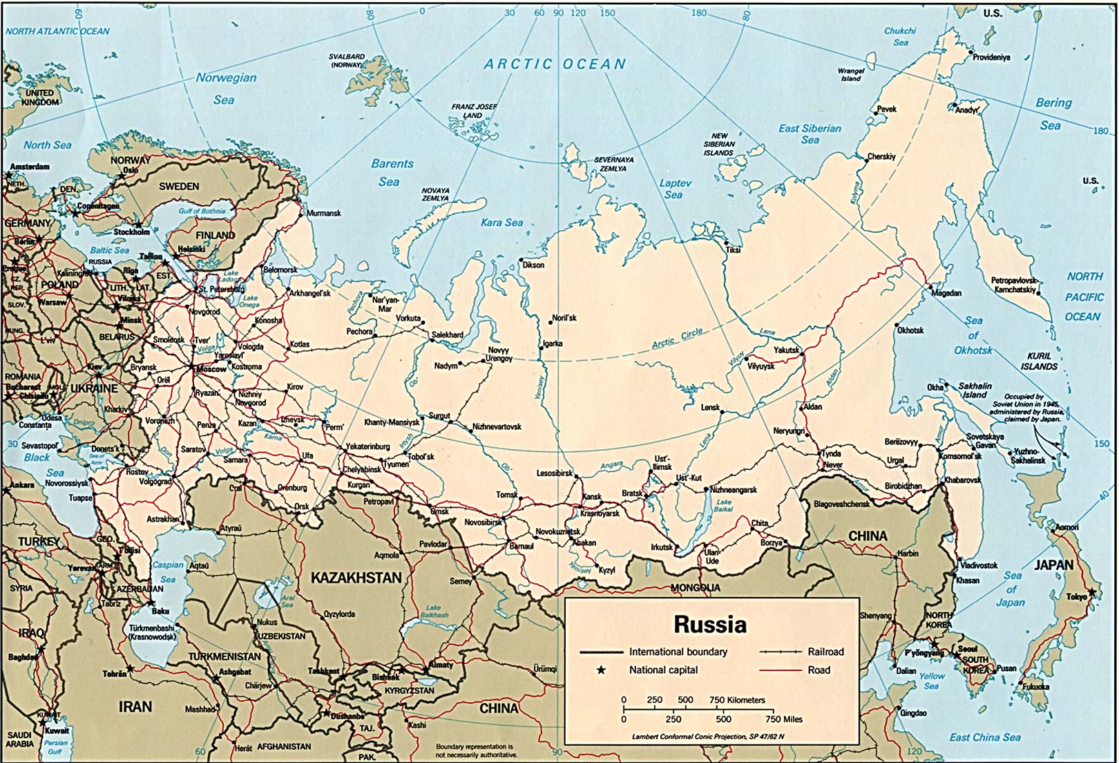 Mapa Político de Rusia 1994 - Tamaño completo | Gifex