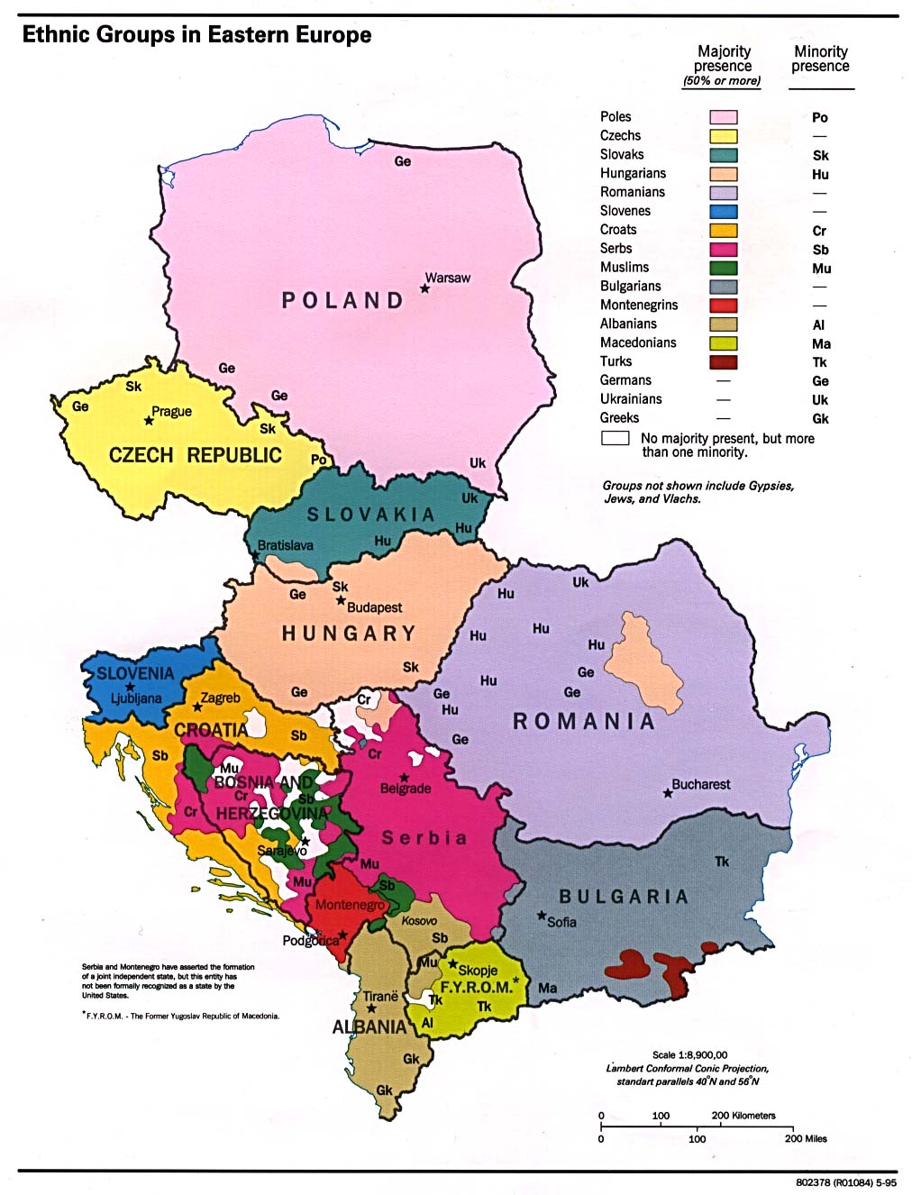 Ethnic groups in Eastern Europe 1995