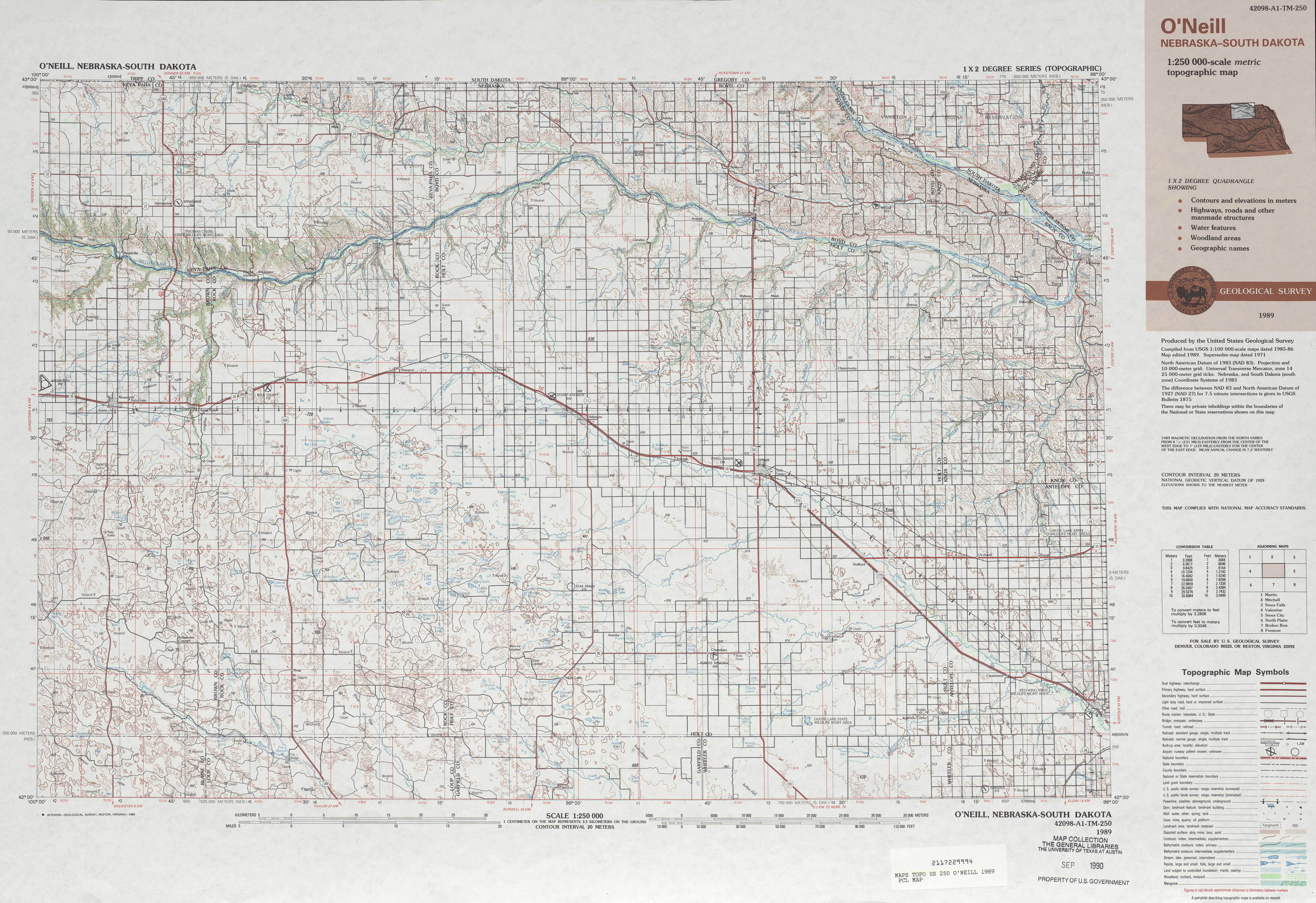 Area around O'neill in the United States - Full size | Gifex