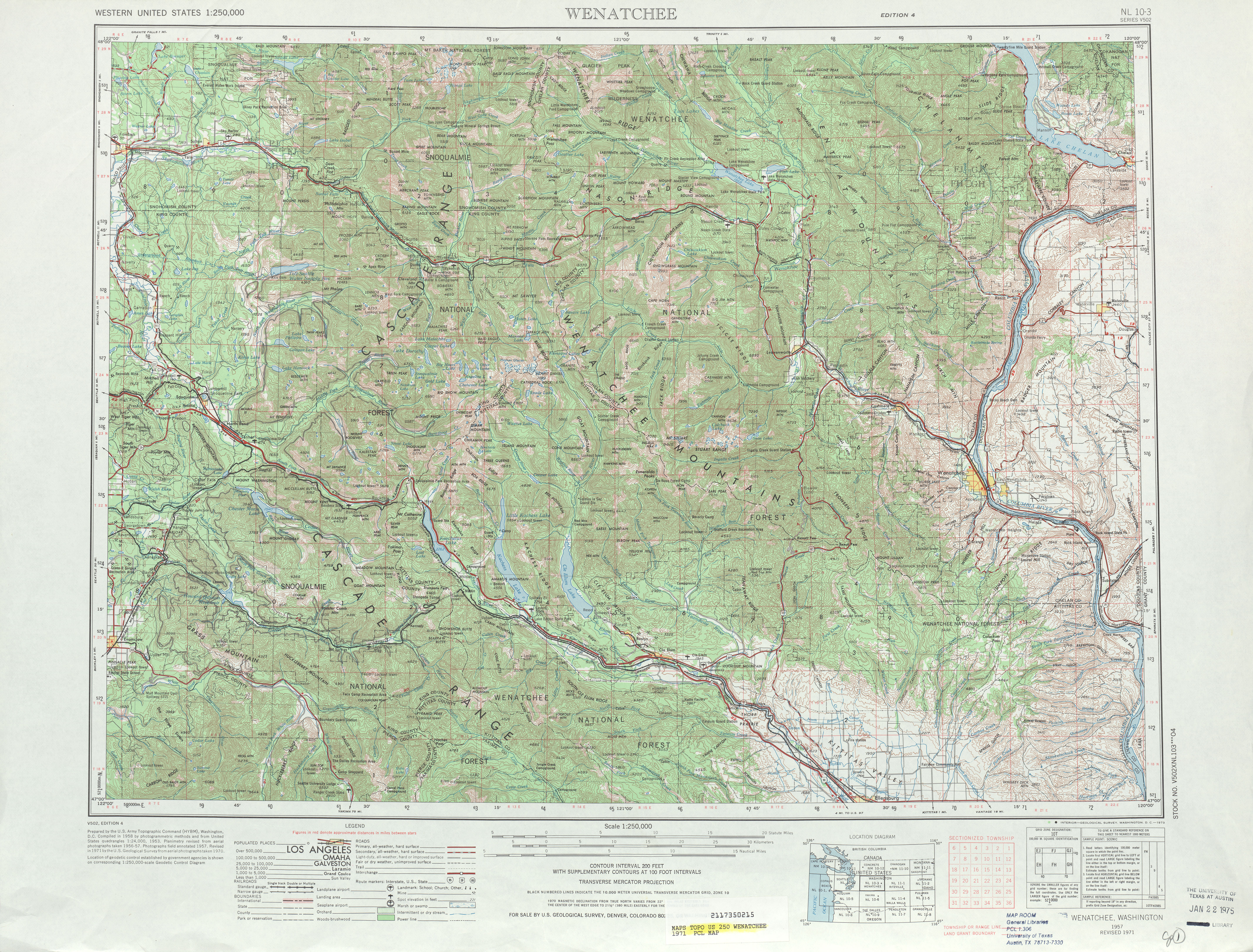 Area around Wenatchee in the United States - Full size | Gifex