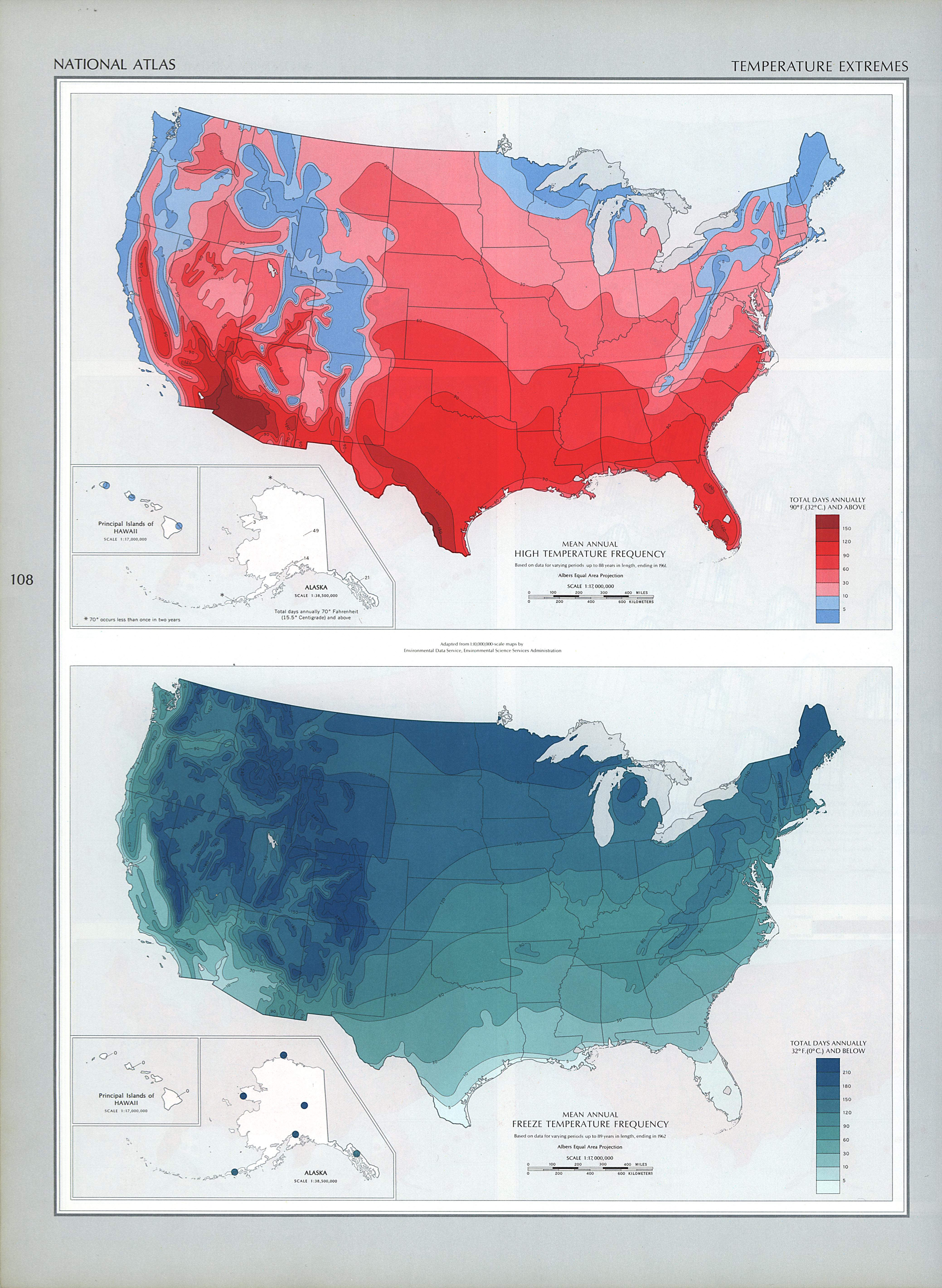 United States Temperature Extremes - Full size | Gifex