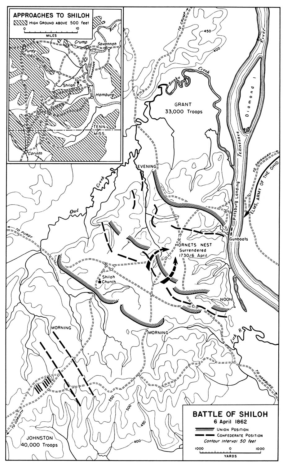 Battle Of Shiloh American Civil War 6 April 1862 Full Size Gifex