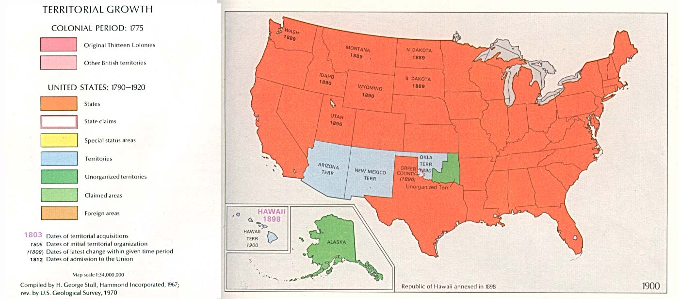 United States Territorial Growth Map 1900 Full Size Gifex