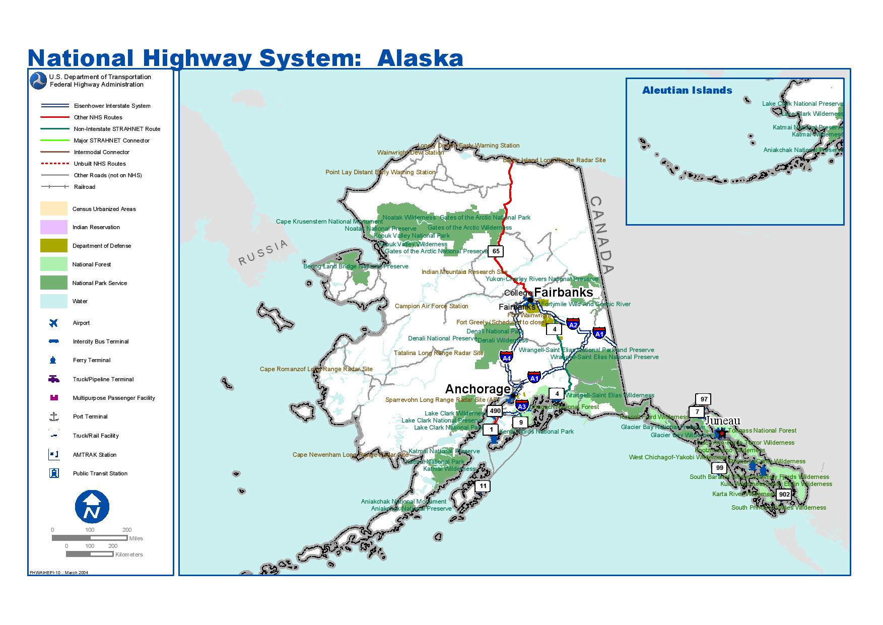 mapa carreteras alaska Carreteras de Alaska | Gifex