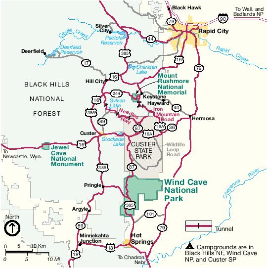 Wind Cave National Park Area Map - Full size | Gifex