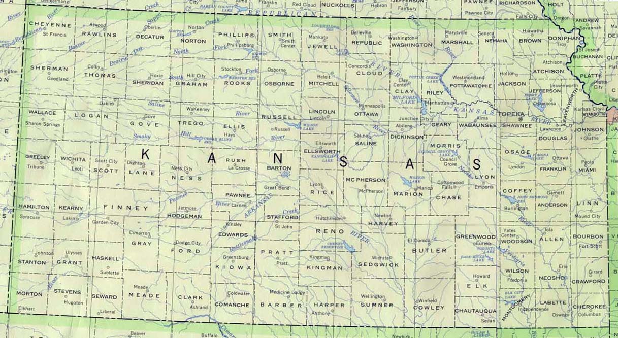 Mapa Pol Tico De Kansas Tama O Completo Gifex   Mapa Politico De Kansas 