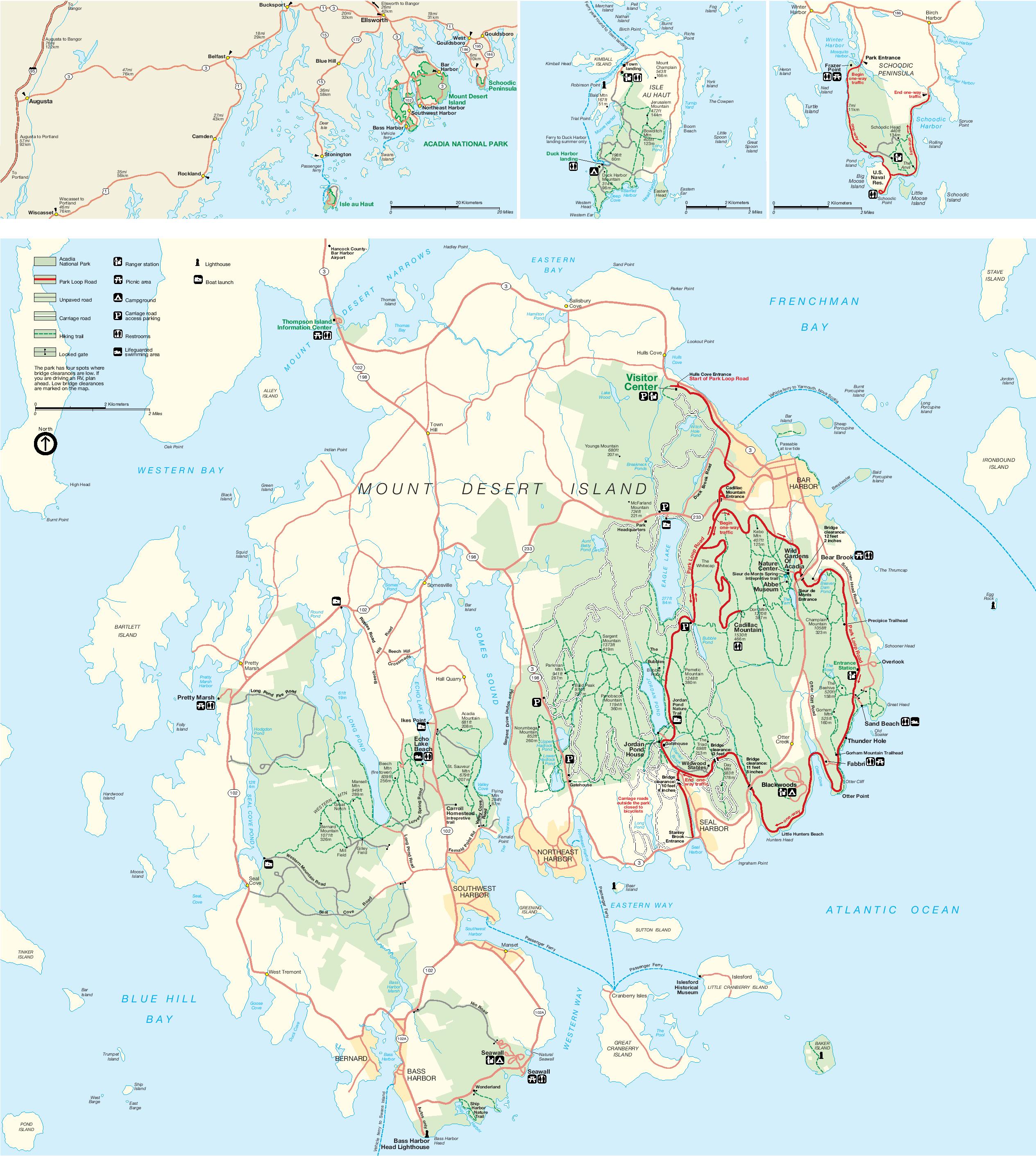 Acadia National Park Detail Maps - Full size | Gifex