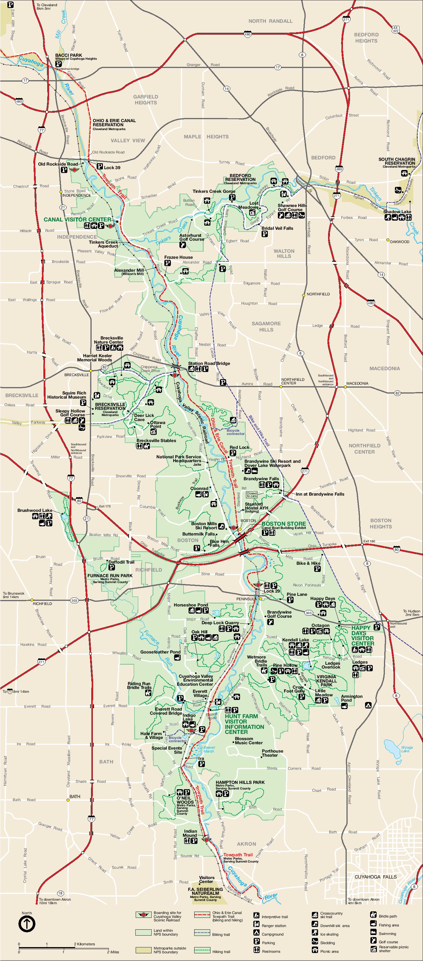 Cuyahoga National Park Map - United States Map