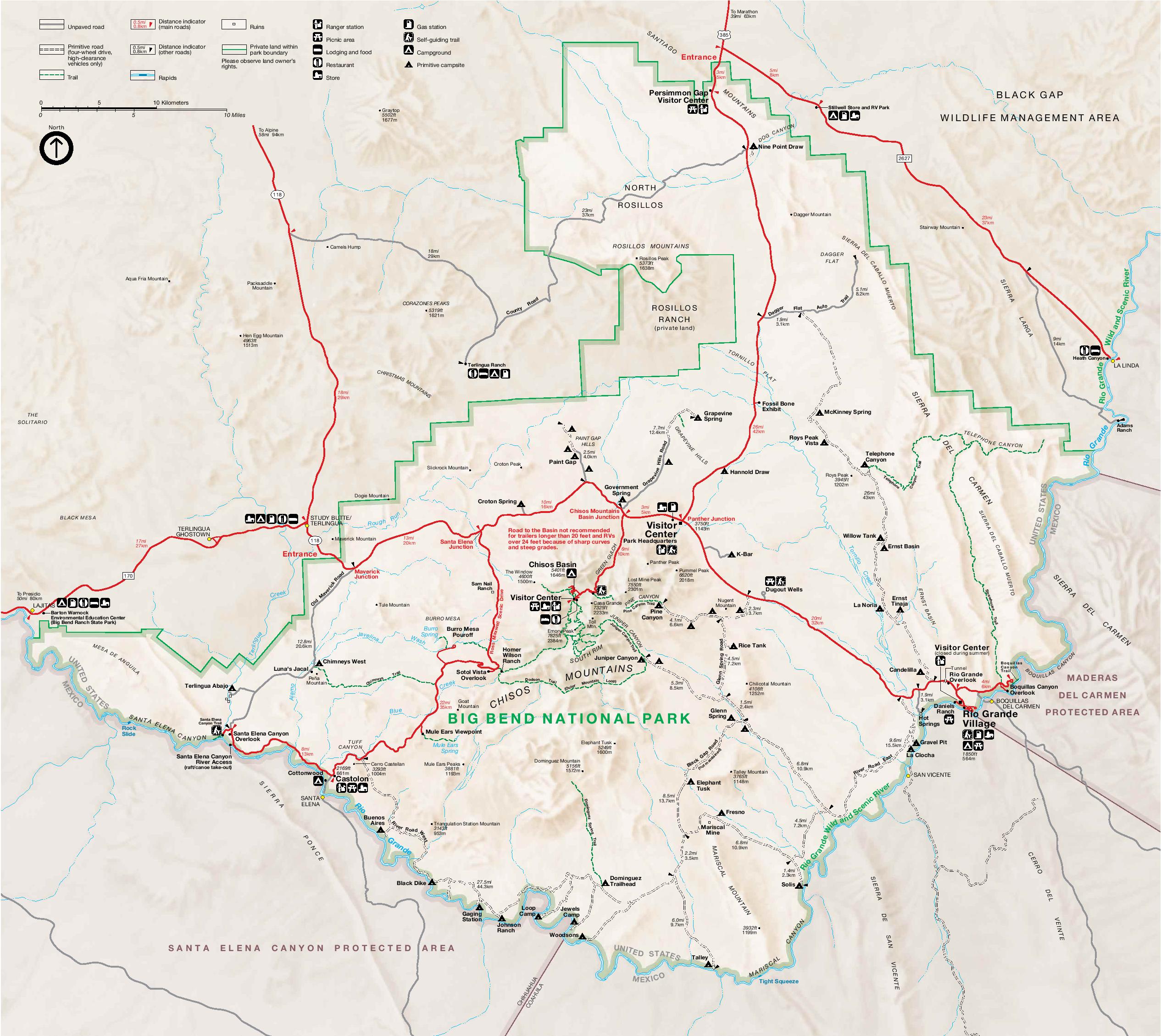 Big Bend National Park Map Guide National Park - Bank2home.com