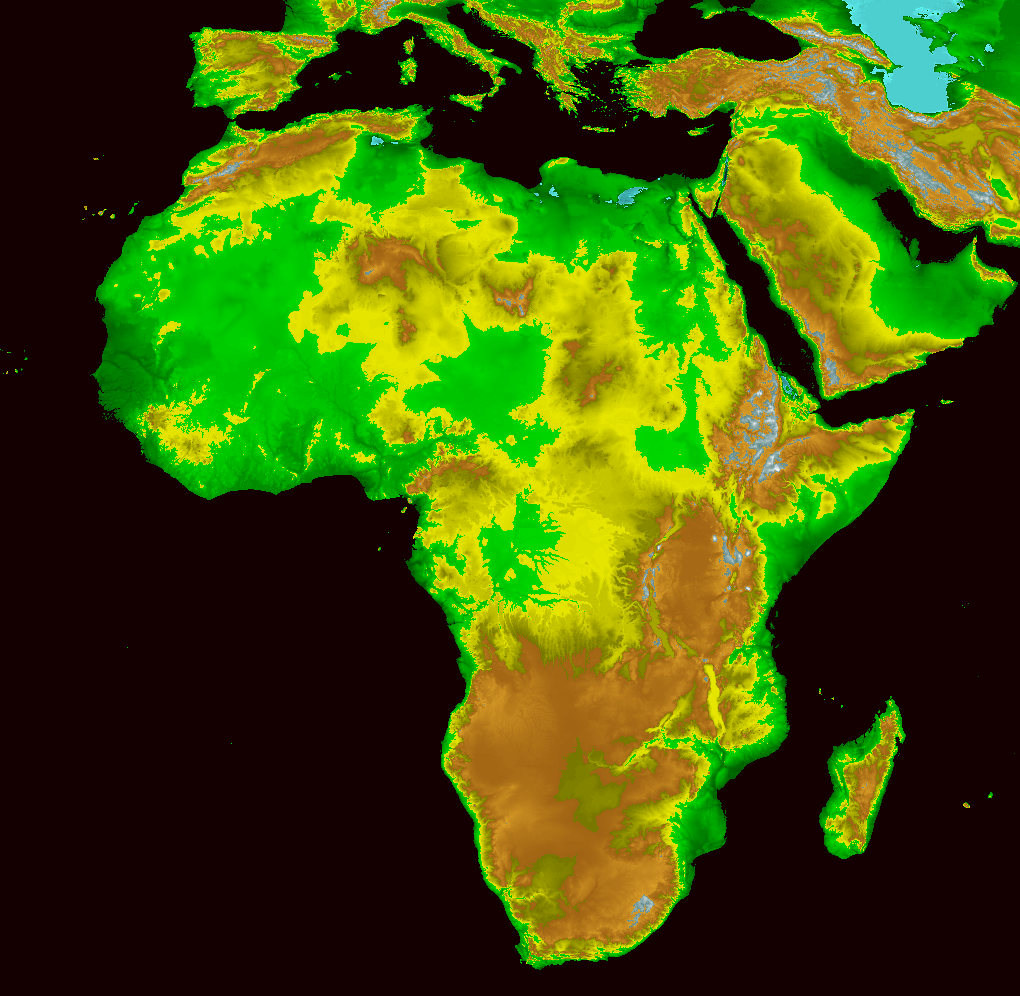 Topography Of Africa Full Size Gifex