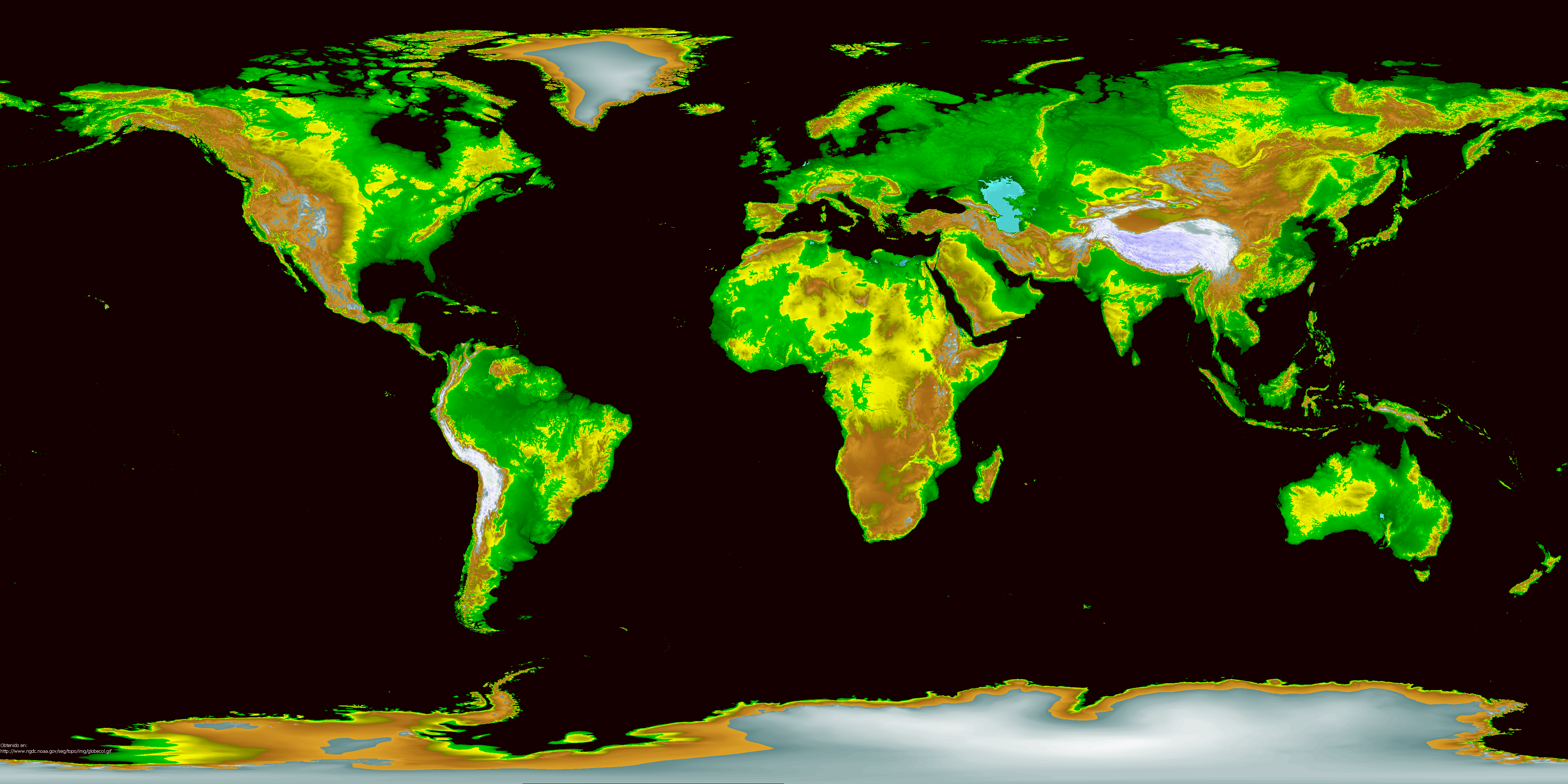 earth physical map