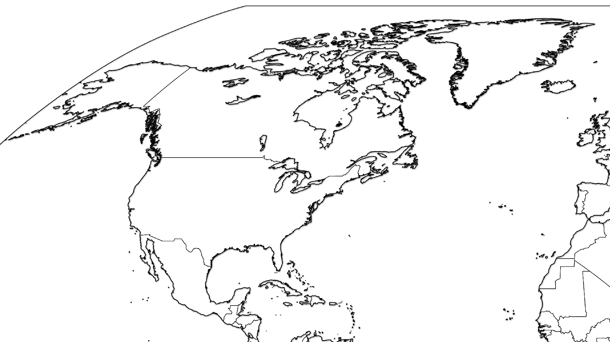 Mapa Mudo De América Del Norte Tamaño Completo Ex