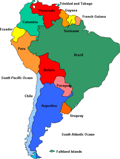 Mapa Político De Sudamérica Tamaño Completo Ex 1908