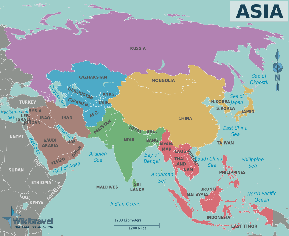 Mapa Politico De Asia Tamaño Completo Ex 9948