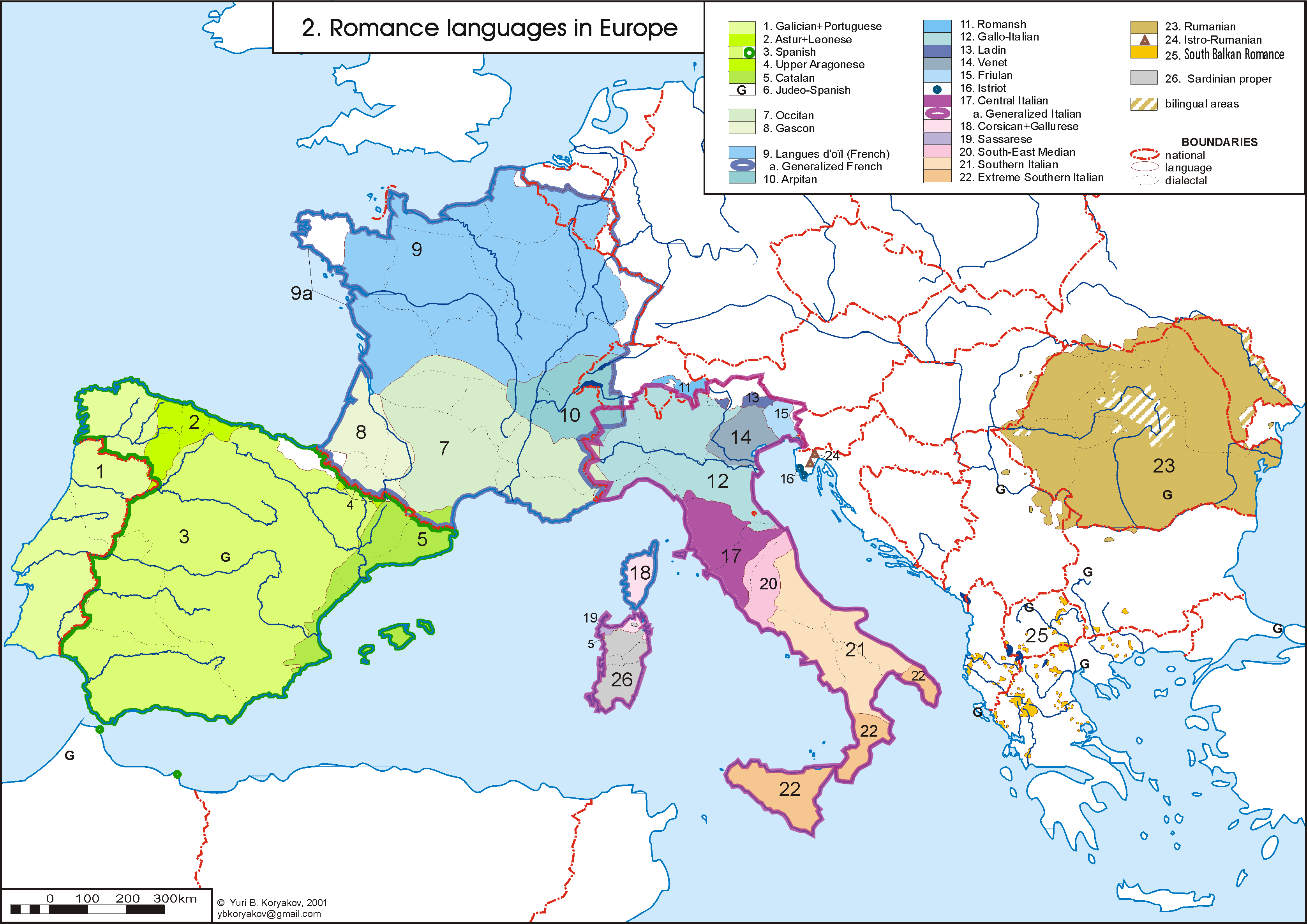 mapa lenguas romances europa Las lenguas romances en Europa | Gifex