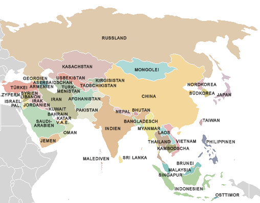 Asia Political Map Full Size Images