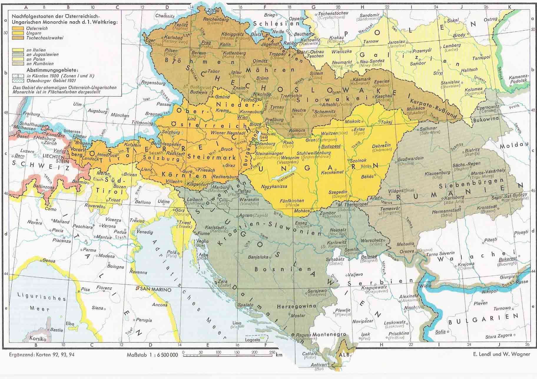 Successor States Of The Austro Hungarian Empire 1918 