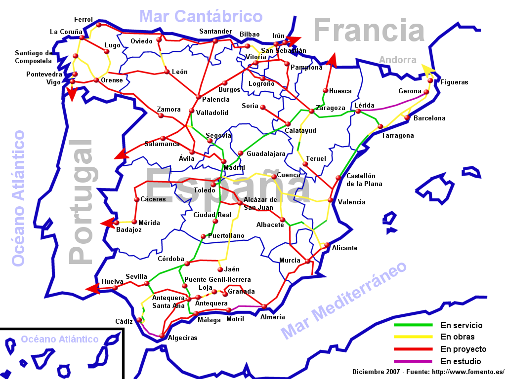 Spain Rail System Map