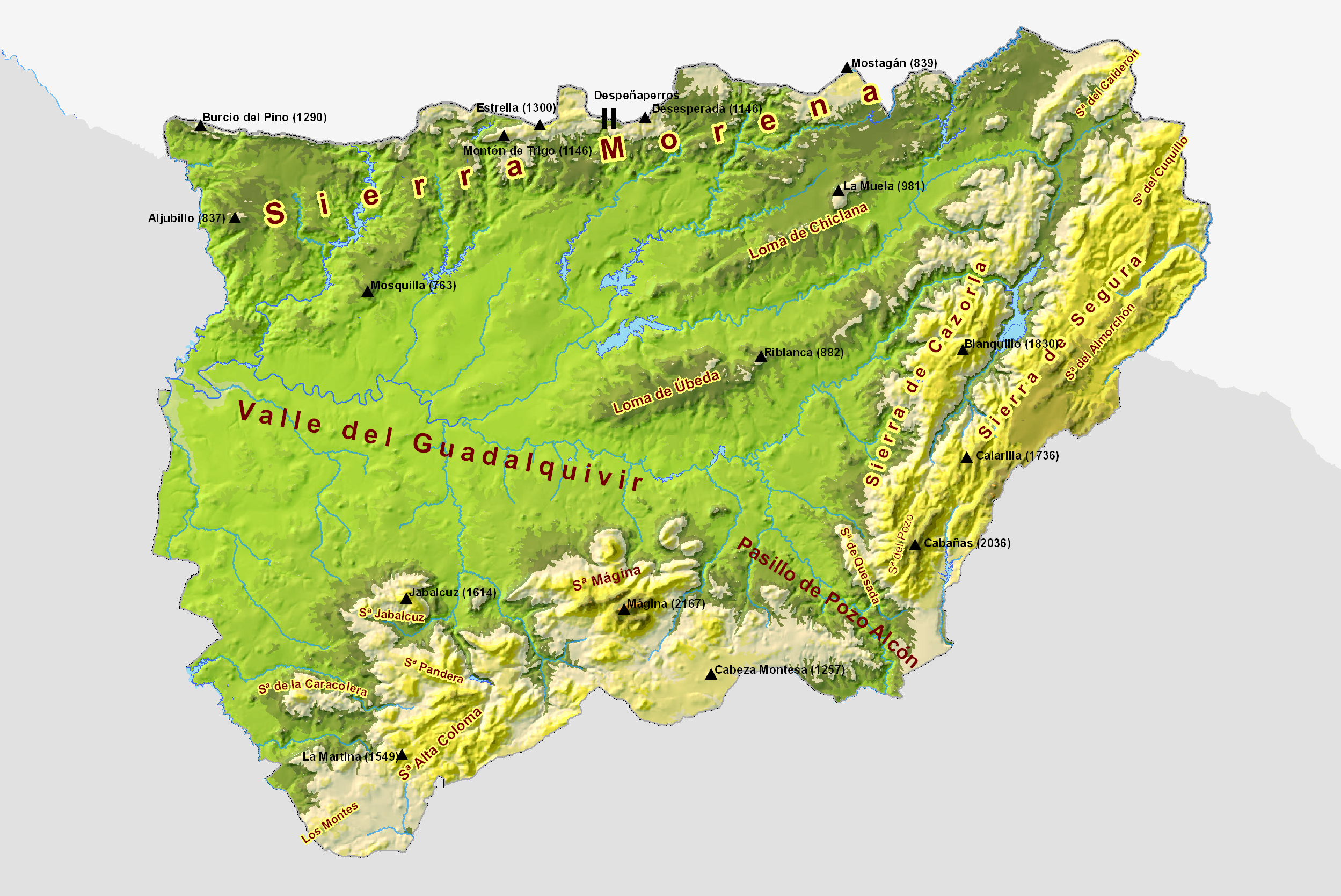 jaen mapa fisico Mapa Fisico De La Provincia De Jaen 2009 Jaen Gifex jaen mapa fisico